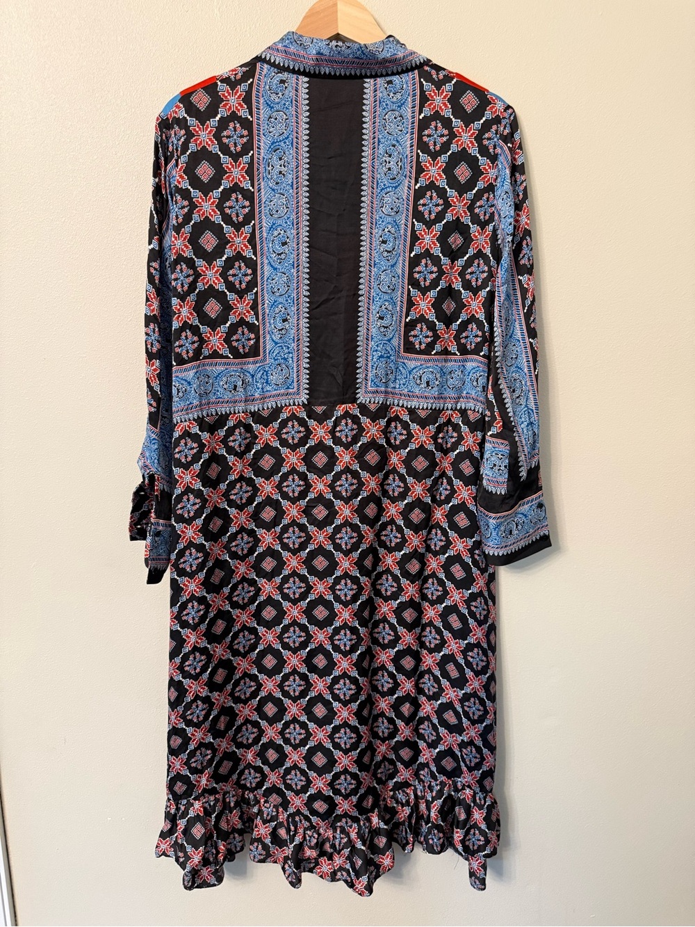 Sandro Paris John Mixed Print Midi Shirt Dress EU 38 US M - Picture 6 of 11